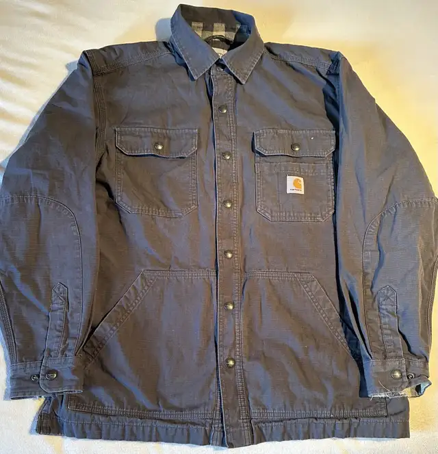[Vintage] Carhartt 90s Ripstop Lined Shirt Jacket - Medium in Men's in Calgary - Image 2