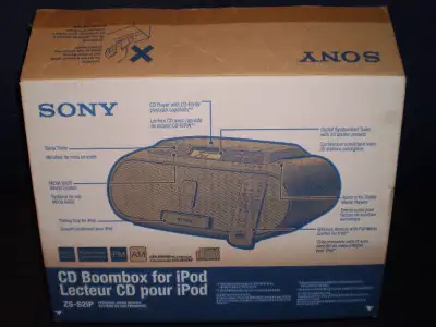Sony ZS-S2iP Boombox, Black, View more