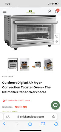 Cuisinart Digital Air Fryer convection Toaster Oven 