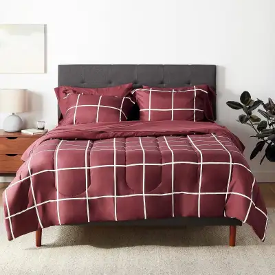 Lightweight Microfiber 7 Piece Bed-in-a-Bag Queen Comforter, View more