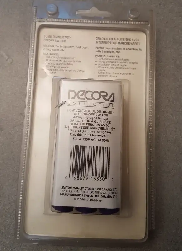 gradateur a glissiere basse tension ivoire 3 voies NEUF 6613/851 in Other in Laval / North Shore - Image 3