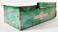Antiquité 1940 Boîte à décharge Dump Phil Wood body Fer patiné L