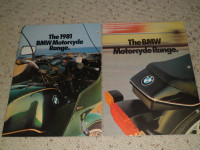 Vintage 1981 1982 BMW Motorcycle Range color brochure