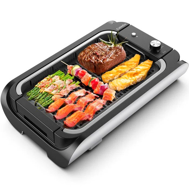 Calmdo Electric Grill, Indoor Smokeless Grill with Glass Lid, in Other in City of Toronto