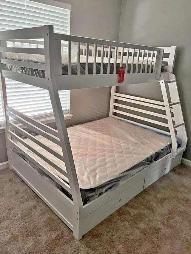 Lit Superposé Double/Twin avec Rangement – Qualité Supérieure in Beds & Mattresses in Trois-Rivières - Image 5