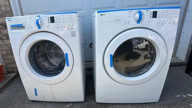 27” LG WASHER AND DRYER SET FRONT LOAD STACKABLE FULL CAPACITY  in Washers & Dryers in City of Toronto - Image 8