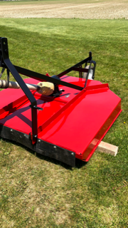 Bush hog 5 foot 3 pth rotary cutter, blades sharp, 540 pto, half inch skid plates, greased and ready...