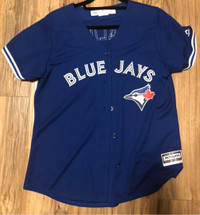 Woman’s large authentic blue jays jersey 