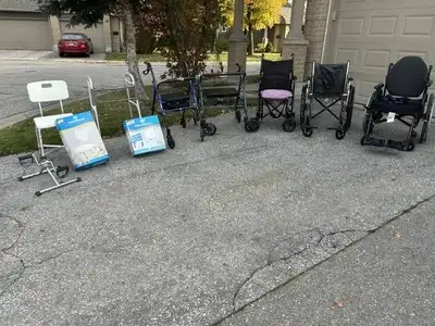 Wedge pillow, bathtub chair, walkers, wheelchairs, + medical, View more