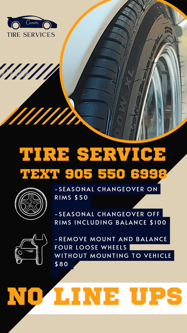 Changeover, mount and balance. Tires & Rims Oshawa / Durham Region