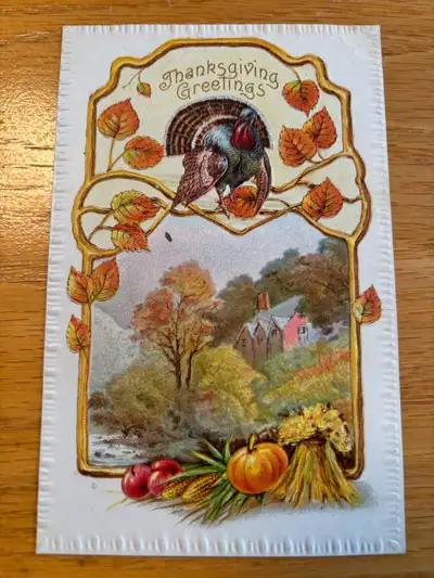 Vintage Thanksgiving Postcard - advertisement, View more