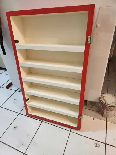 Small display shelves with plastic cover, View more