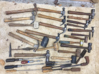 Vintage Hand Tools with Wooden Handles