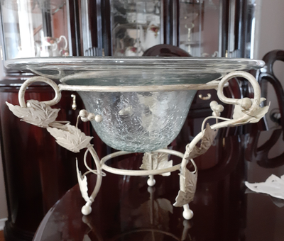 Decorative bowl with stand, View more