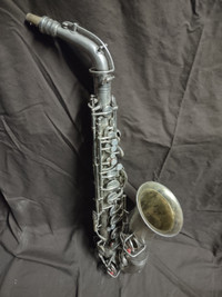 Vintage CG Conn 1914 Silver Alto Saxophone