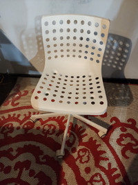 IKEA White rolling Chair swivel & adjustable height seat