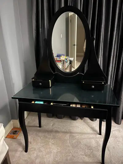 Ikea make up table  Dressing table with mirror(39 3/8x19 5/8 "), View more