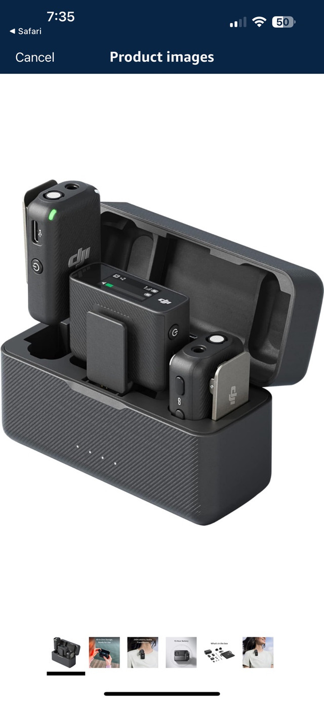DJI Mic (2 TX + 1 RX + Charging Case), Wireless Microphone for P in General Electronics in London