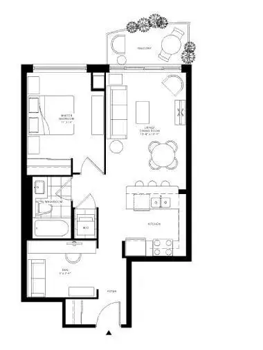Markham 1 Br+Den (Enterprise&Birchmount), available Jul 1, 2025