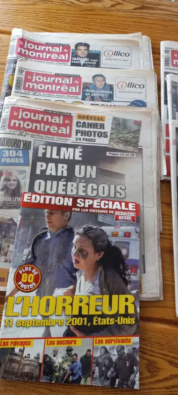 Journaux du 11 septembre 2001 in Arts & Collectibles in Laurentides - Image 2