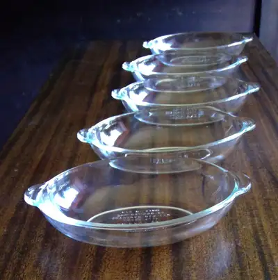 5 Pyrex #328 Au Gratin 1 Cup Baking Dishes, View more