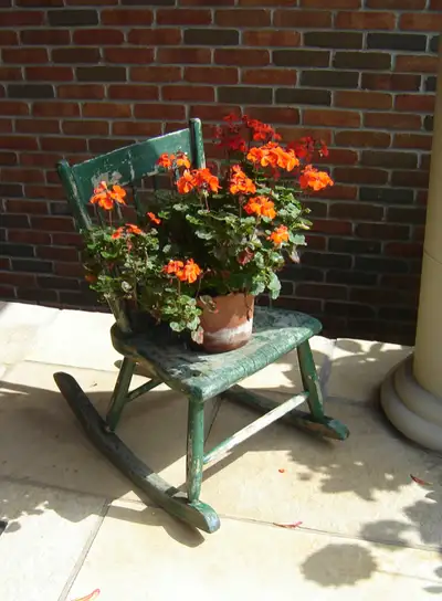 Attractive Antique Shabby Chic Child Wooden Rocking Chair, View more
