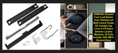 (NEW) SAMSUNG Bespoke Front Load Washer Dryer Stack Kit (SKK9MC), View more