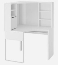 Corner Desk Like New - White - 40x40x60 inch