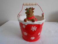 Ceramic Reindeer Bucket
