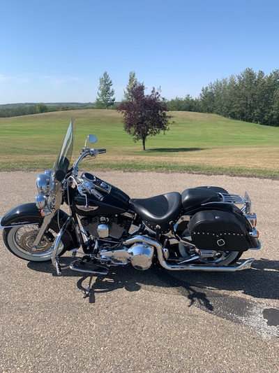 Black with plenty of chrome! New back tire and battery. Lady driven. Always garaged, excellent condi...