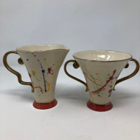 Elizabeth Munro Postmodern Ceramic Sugar & Creamer Kingston