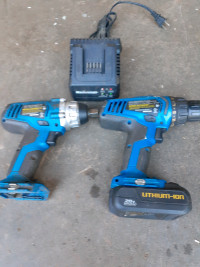 (SOLD) 1/2" impact , 1/2" drill , charger and 1 battery .