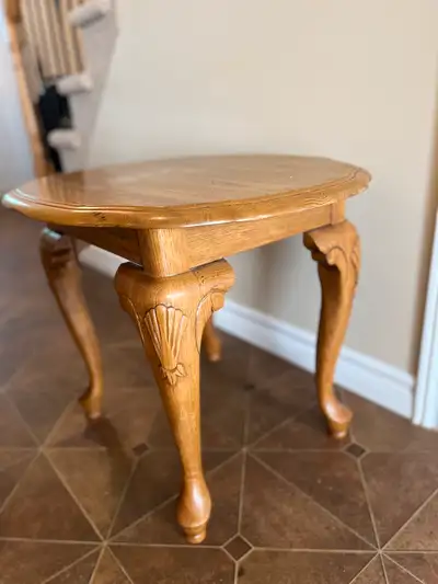 Solid Wood Oval End Table, View more
