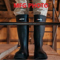 (NEW) Baffin ENDURO (Plain Toe) Men's Rubber Boot Size 14 BLACK