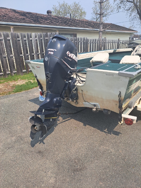 2001 Smoker Craft / 75 HP Evinrude ETech Motor Powerboats