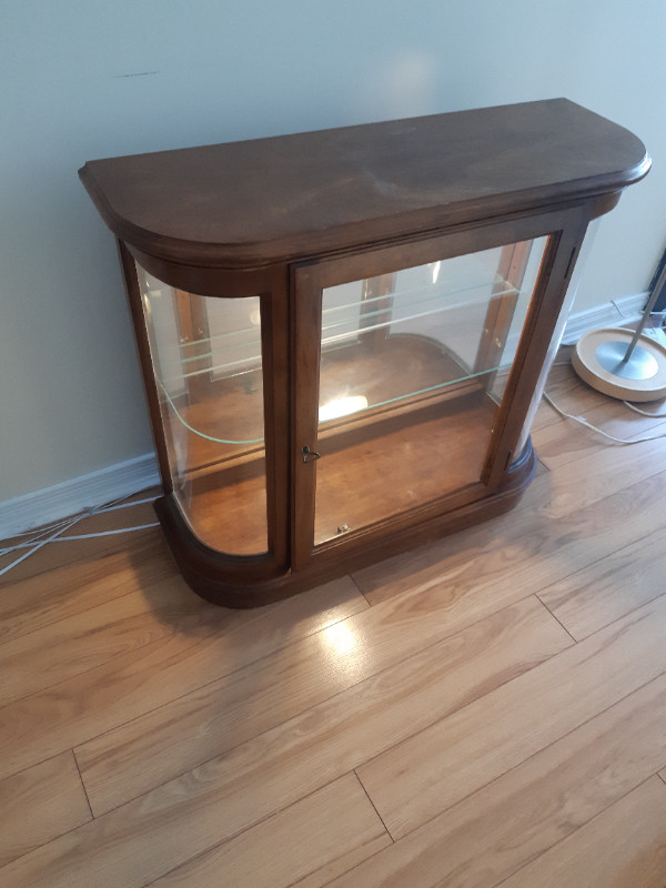 Oak Curio Glass Display Hutches & Display City of