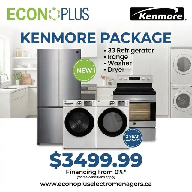 ECONOPLUS MEGA SALE  – COMPLETE KENMORE HOME SET — $3,499.99 in Refrigerators in City of Halifax - Image 3