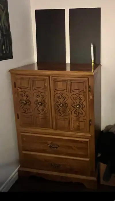 Antique wooden cabinet / drawers, View more