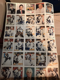 Toronto Maple Leafs Kellogg’s 1987-88 play smart card sheet
