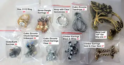 Mixed Jewellery – Earrings & Ring (10 Pieces Total), View more
