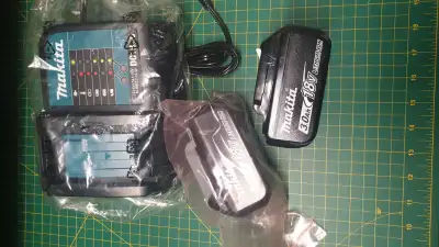 Makita Batteries two 3Ah and Charger battery , View more