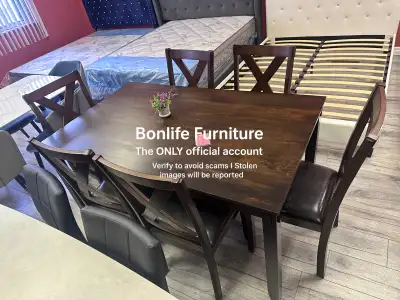 7pc wooden dining table set , View more