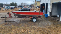 12' aluminum boat W/ trailer ***NEW PRICE**