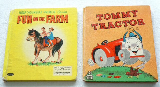 2 VINTAGE books “Fun on Farm” 1960 “Tommy Tractor” 1947 Whitman in Children & Young Adult in Guelph