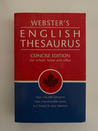 English Thesaurus : Webster's : Concise Edition