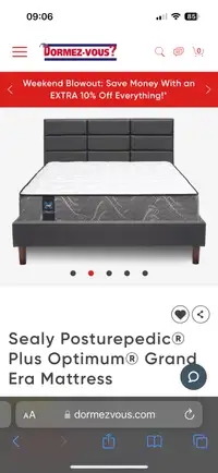 Used Sealy Posturepedic Optimum grand mattress- full size