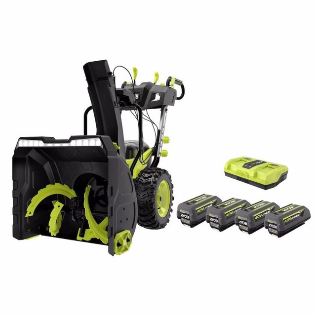 RYOBI 40V HP 24-inch Brushless 2-Stage Electric Snow Blower Kit in Snowblowers in Barrie