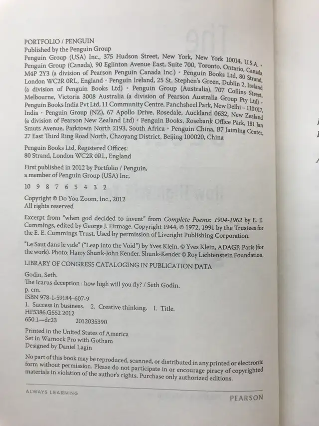 Hard Cover Book - The Icarus Deception - signed copy -Seth Godin in Non-fiction in City of Toronto - Image 9