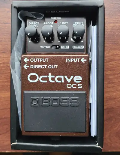 Boss OC-5 polyphonic octaver guitar pedal, View more