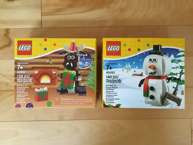 Lego Christmas Reindeer ( 40092 ) & Snowman ( 40093 ) Retired. in Toys & Games in Edmonton - Image 2